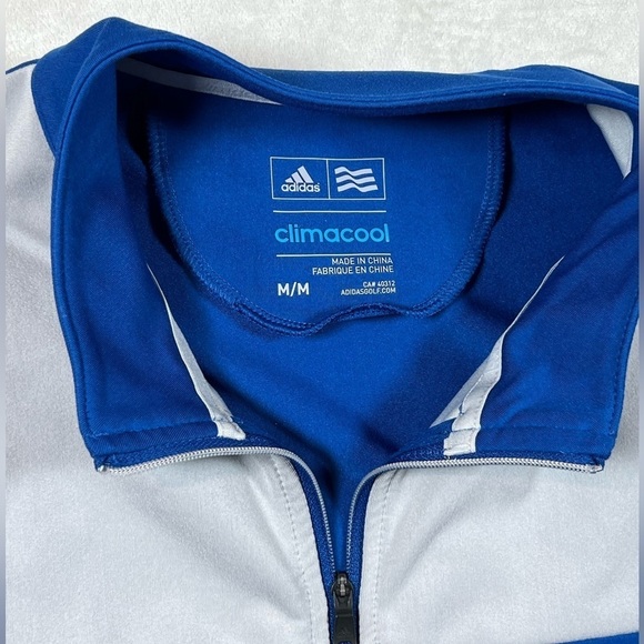 Adidas ClimaCool Medium Pullover Navy Gray Quarter 1/4 Zip Pullover Golf Sweater - Picture 6 of 10